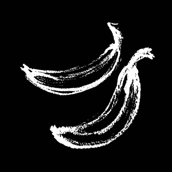 Bananen Vektor Skizzen Symbol Isoliert Auf Dem Hintergrund Handgezeichnete Pastell — Stockvektor