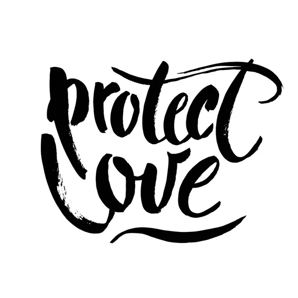 Skydda Kärleken Romatisk Slogan Mot Diskriminering Kärlek Samkönade Äktenskap Och Stockvektor