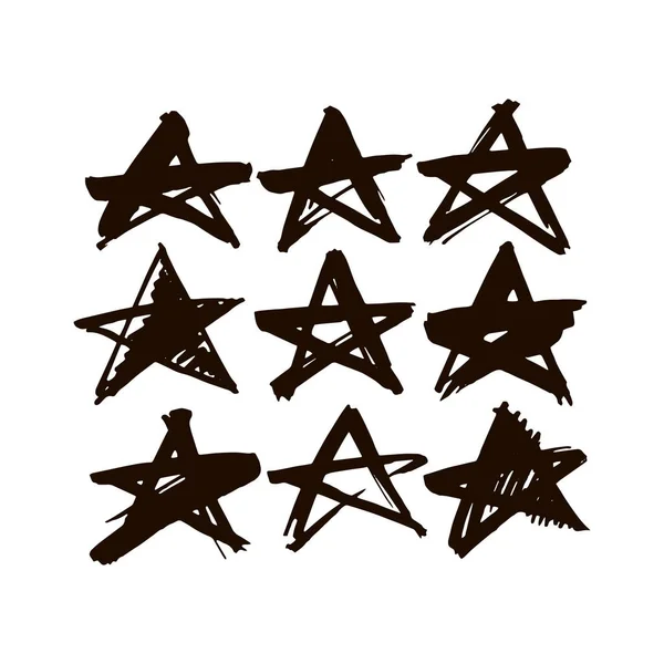 Αστέρι Χειροποίητο Ζωγραφικό Αντικείμενο Για Χρήση Στο Σχεδιασμό Αφηρημένη Ζωγραφιά — Διανυσματικό Αρχείο