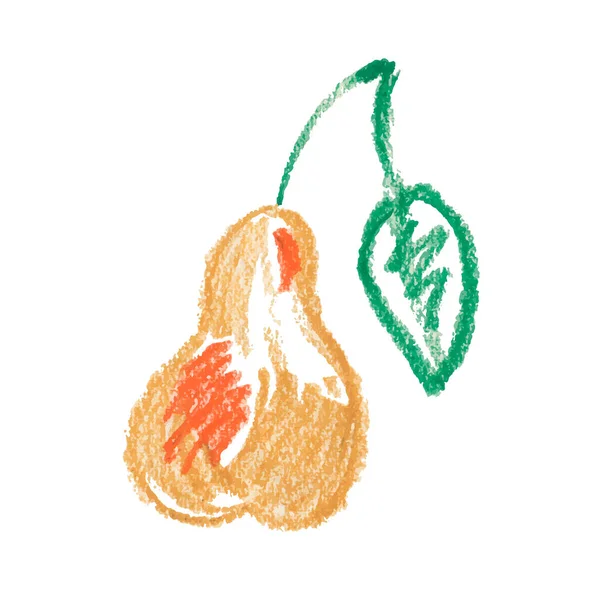 梨树矢量草图图标孤立的背景 用于信息图形 网站或应用程序的手绘油彩插图 — 图库矢量图片