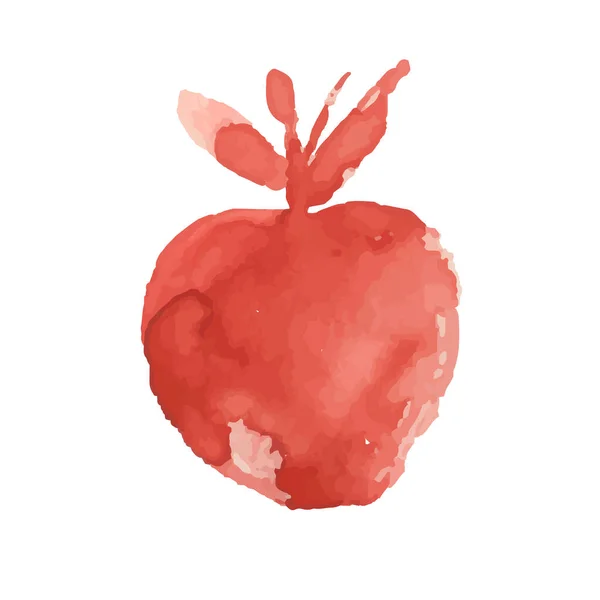 Erdbeer Vektorskizze Symbol Isoliert Auf Dem Hintergrund Handgezeichnete Aquarellpinsel Illustration — Stockvektor