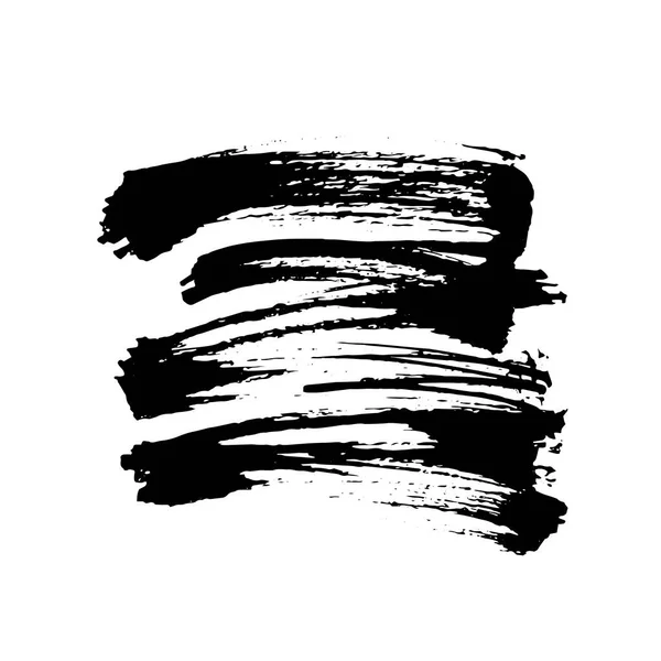 Tinta Negra Vectorial Aislada Sobre Fondo Blanco Textura Grunge Vectores de stock libres de derechos