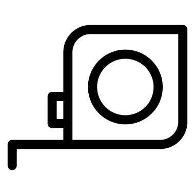 Ölçüm çizgisi simgesi beyaz arkaplanda izole edildi