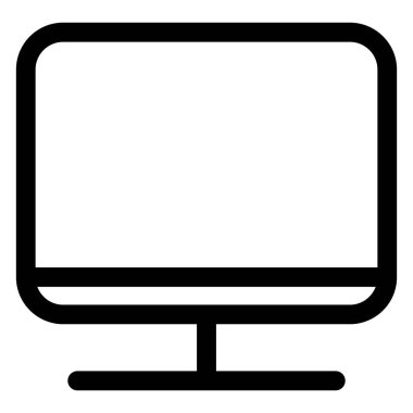 Masaüstü Satırı Simgesi Beyaz Arkaplanda İzole Edildi