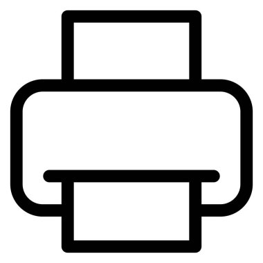 Yazıcı Satırı Simgesi Beyaz Arkaplanda İzole Edildi