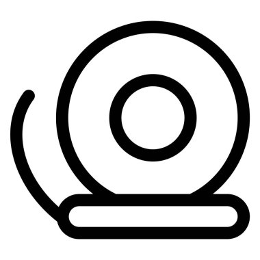 Beyaz arkaplanda çan çizgisi simgesi izole edildi