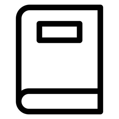 Kitap Satırı Simgesi Beyaz Arkaplanda İzole Edildi