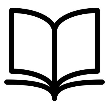 Kitap Satırı Simgesi Beyaz Arkaplanda İzole Edildi