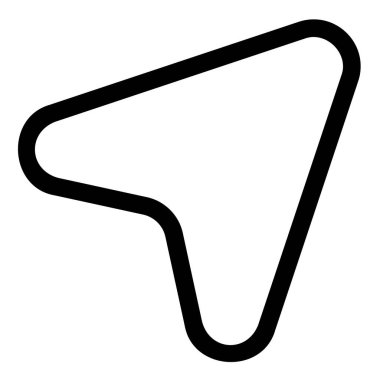 konum çizgisi simgesi beyaz arkaplanda izole edildi