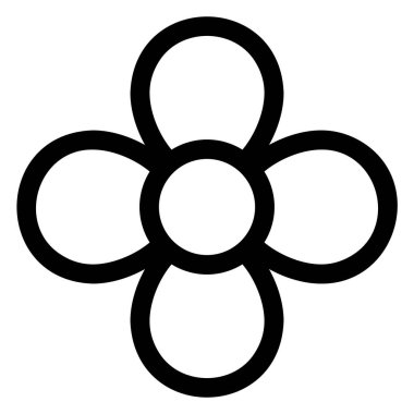 çiçek çizgisi simgesi beyaz arkaplanda izole edildi