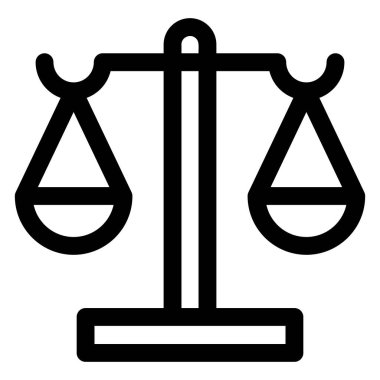 Beyaz arkaplanda denge çizgisi simgesi izole edildi