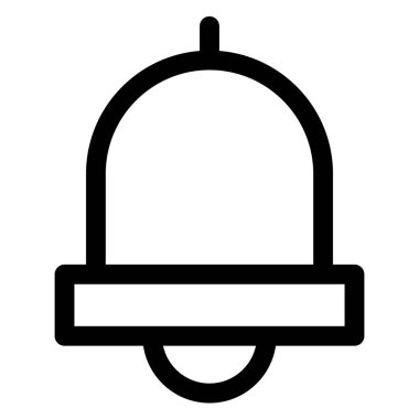 Beyaz arkaplanda çan çizgisi simgesi izole edildi