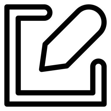 Beyaz arkaplandaki satır simgesini düzenle