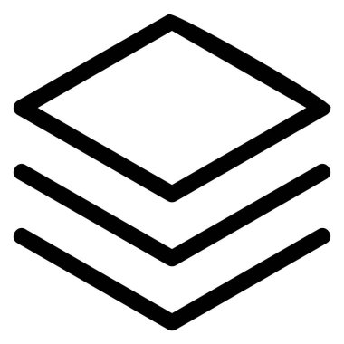 beyaz arkaplanda katman çizgisi simgesi izole edildi