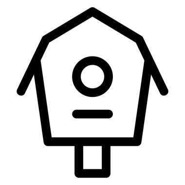 Beyaz arkaplanda kuş yuvası simgesi izole edildi