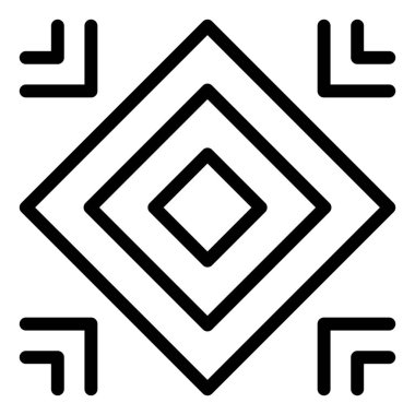 beyaz arkaplanda desen çizgisi simgesi izole edildi