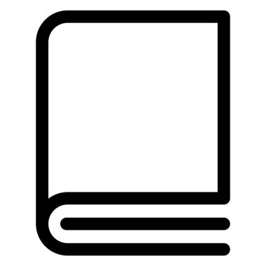 Kitap Satırı Simgesi Beyaz Arkaplanda İzole Edildi