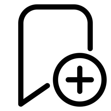 Beyaz arkaplanda izole edilmiş çizgi simgesi ekle