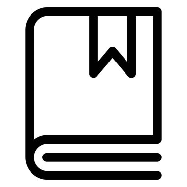 Kitap Satırı Simgesi Beyaz Arkaplanda İzole Edildi