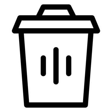 Beyaz arkaplanda izole edilmiş çizgi simgesini sil