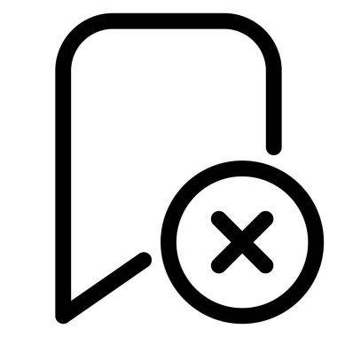 Beyaz arkaplanda izole edilmiş çizgi simgesini sil