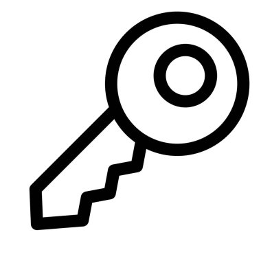 anahtar satır simgesi beyaz arkaplanda izole edildi