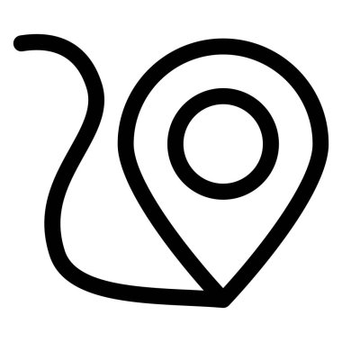 konum çizgisi simgesi beyaz arkaplanda izole edildi