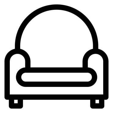 kanepe çizgisi simgesi beyaz arkaplanda izole