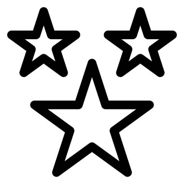 beyaz arkaplanda izole edilmiş yıldız çizgisi simgesi