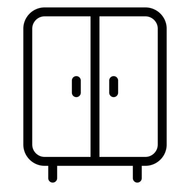 Dolap satırı simgesi beyaz arkaplanda izole edildi