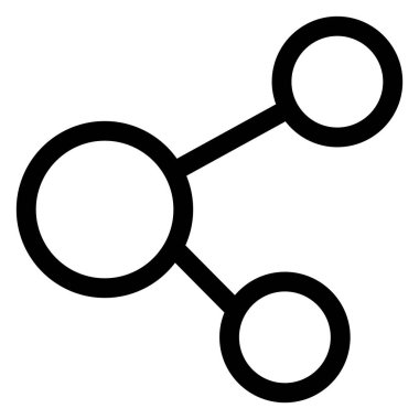 paylaşım çizgisi simgesi beyaz arkaplanda izole edildi