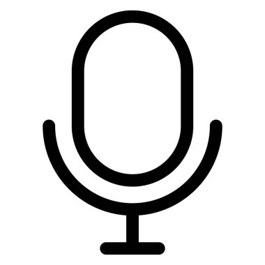 mikrofon simgesi beyaz arkaplanda izole edildi