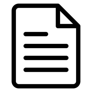 belge satırı simgesi çizimi beyaz arkaplanda izole edildi