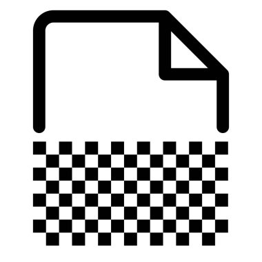 gizli dosya satırı simgesi çizimi beyaz arkaplanda izole edildi