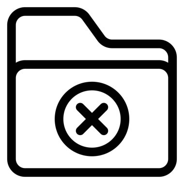 Beyaz arkaplanda izole edilmiş çizgi simgesi vektör resimlerini sil