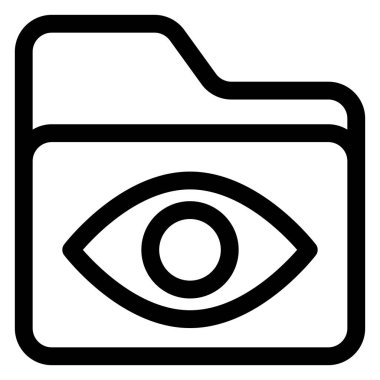 Göz çizgisi simgesi çizimi beyaz arkaplanda izole edildi