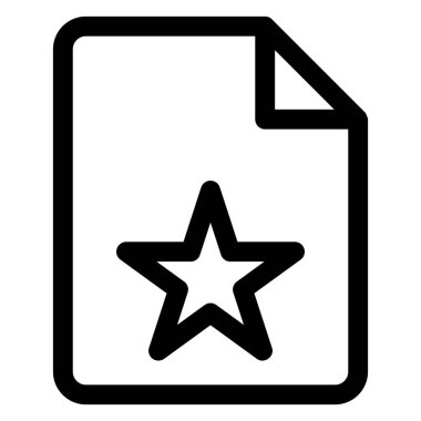 Beyaz arkaplanda izole edilmiş favori çizgi simgesi vektör illüstrasyonu