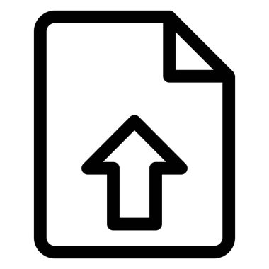 Beyaz arkaplanda izole edilmiş çizgi simgesi vektör illüstrasyonu yükle