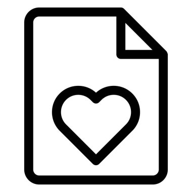 beyaz arkaplanda izole edilmiş aşk çizgisi simgesi vektör çizimi