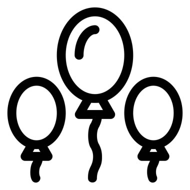 beyaz arkaplanda izole edilmiş balon çizgi ikon vektör çizimi