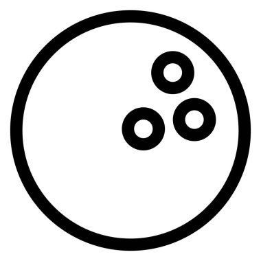 Beyaz arkaplanda izole edilmiş bowling çizgisi ikonu vektör illüstrasyonu