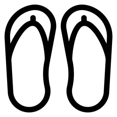 flip flops satır simgesi vektör çizimi beyaz arkaplan üzerinde izole
