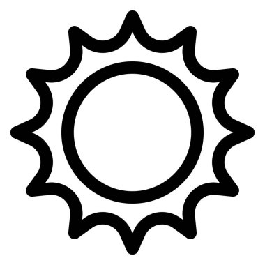 yaz çizgisi simgesi çizimi beyaz arkaplanda izole edildi