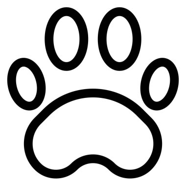 beyaz arkaplanda izole edilmiş pençe çizgi simgesi vektör çizimi