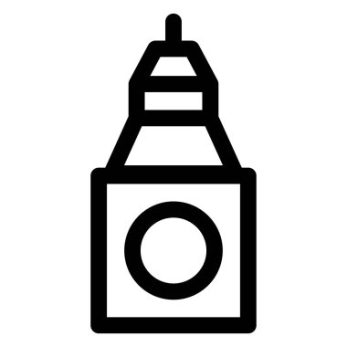 büyük Ben çizgi simgesi vektör çizimi beyaz arkaplanda izole