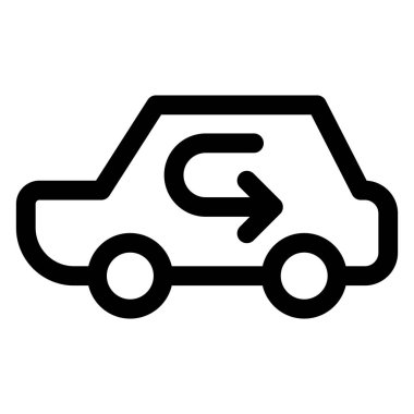 Beyaz arkaplanda ac çizgisi simgesi çizimi izole edildi