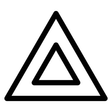 Tehlike çizgisi simgesi çizimi beyaz arkaplanda izole edildi