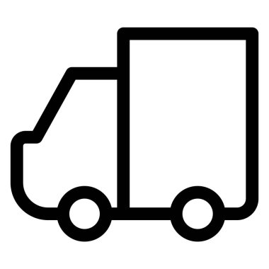 kamyon çizgisi simgesi çizimi beyaz arkaplanda izole edildi