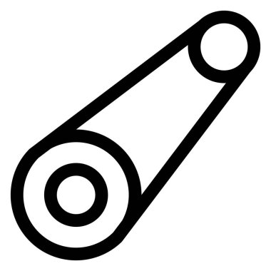 Kemer çizgisi simgesi çizimi beyaz arkaplanda izole edildi