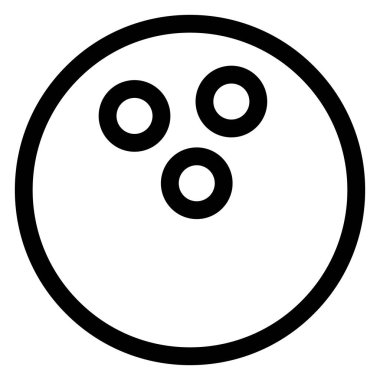 Beyaz arkaplanda izole edilmiş bowling çizgisi ikonu vektör illüstrasyonu